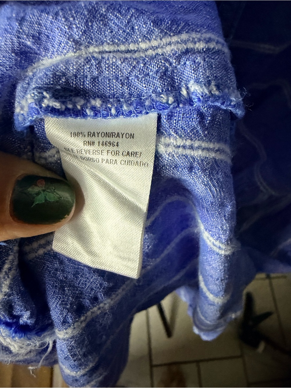 SIGNATURE BY ROBBIE BEE Blue Striped Tiered Babydoll Mini Dress Size Small - Picture 4 of 4